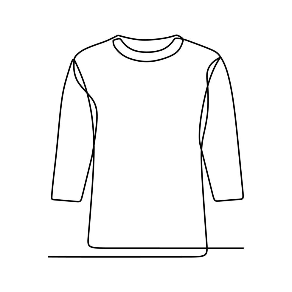 continuous line drawing on clothes vector