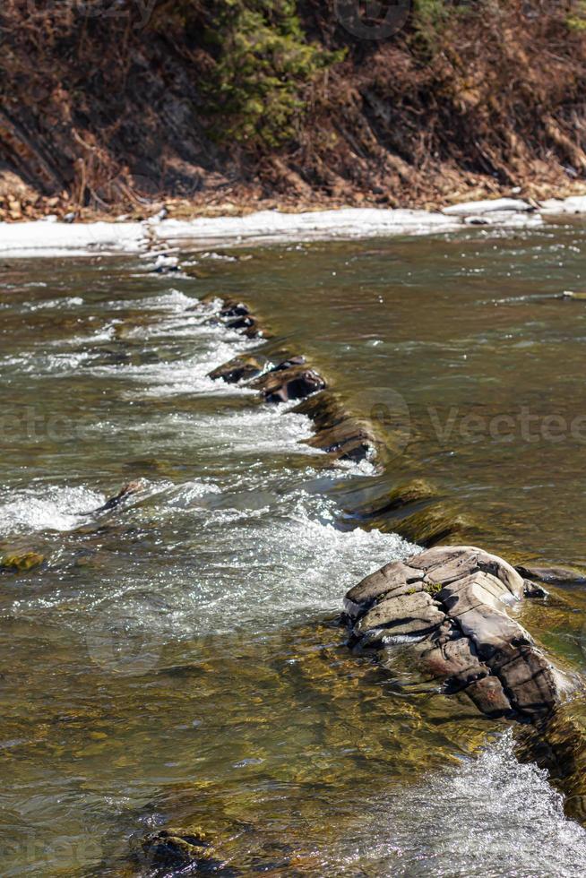 Nature of Western Ukraine. Mountains, rivers and forests. Shelter for war refugees. Departure from the occupied territories. War in Ukraine. photo