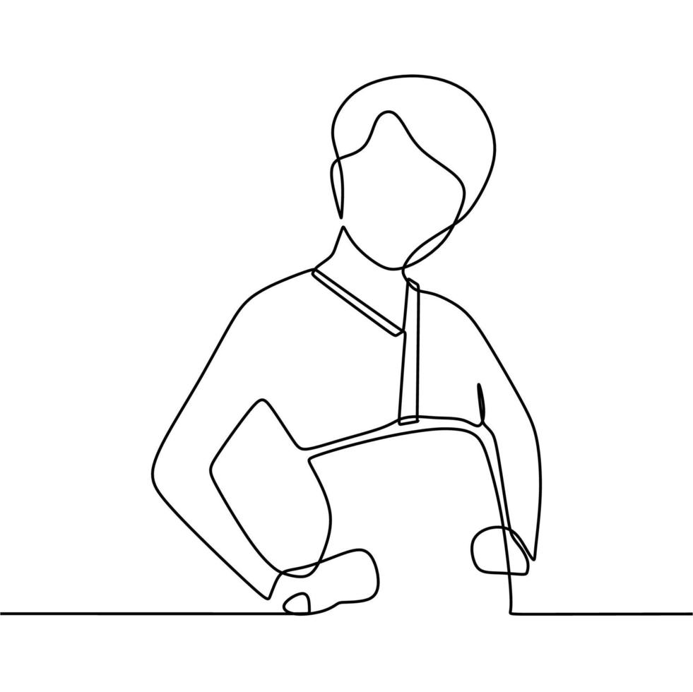 continuous line drawing on nurse vector