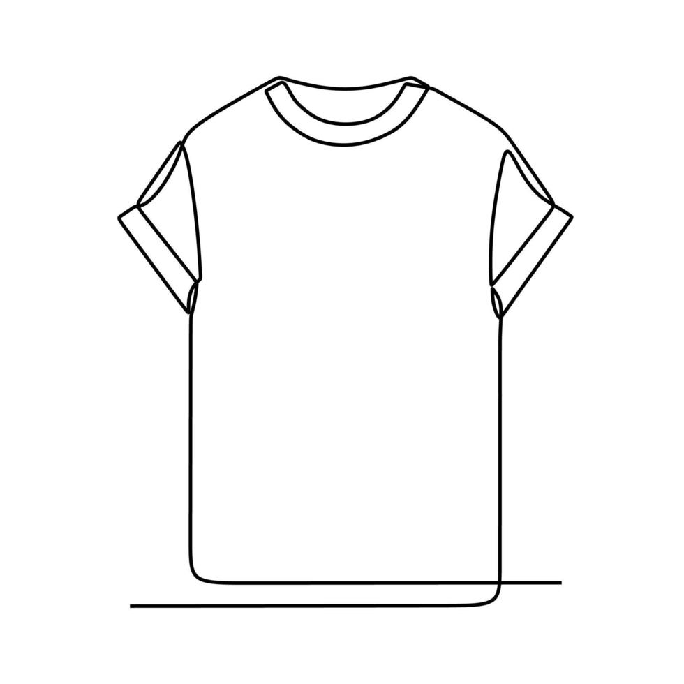 continuous line drawing on clothes vector