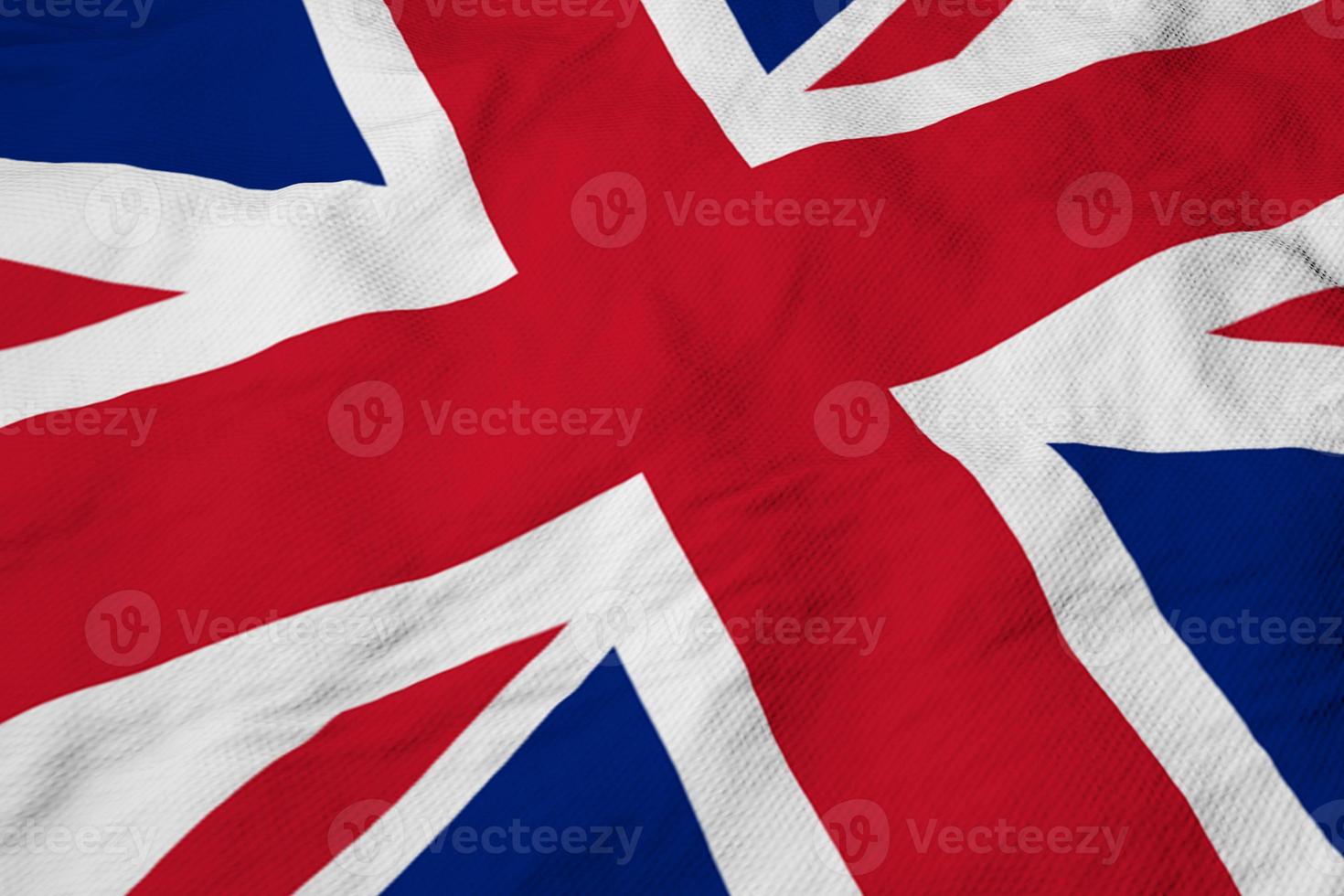 UK flag in 3D rendering photo