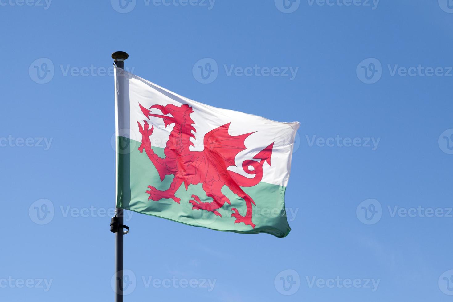 Flag of Wales waving photo