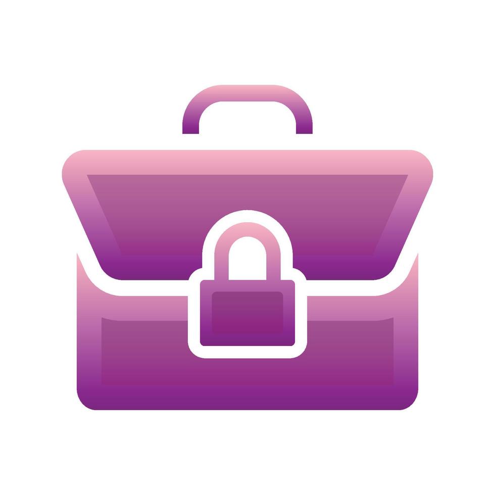suitcase lock logo gradient design template icon element vector