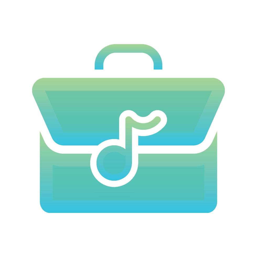 suitcase music logo gradient design template icon element vector