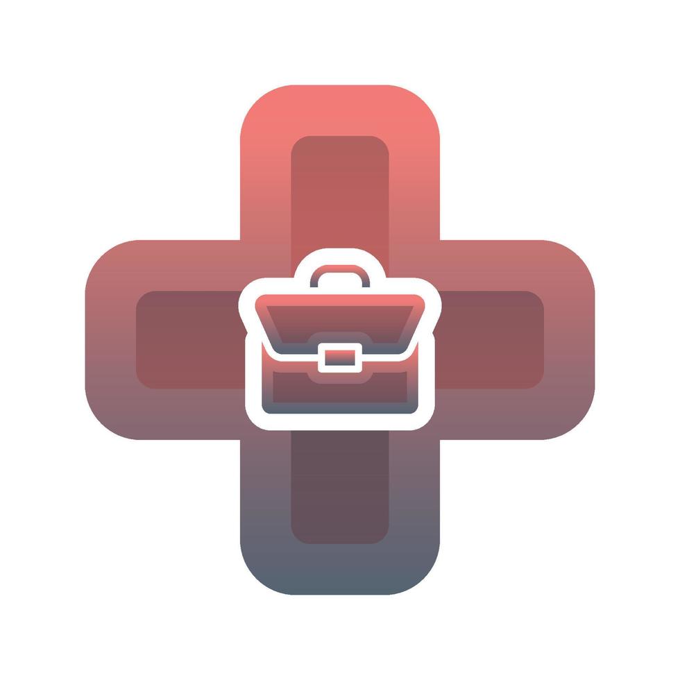 suitcase medical logo gradient design template icon element vector