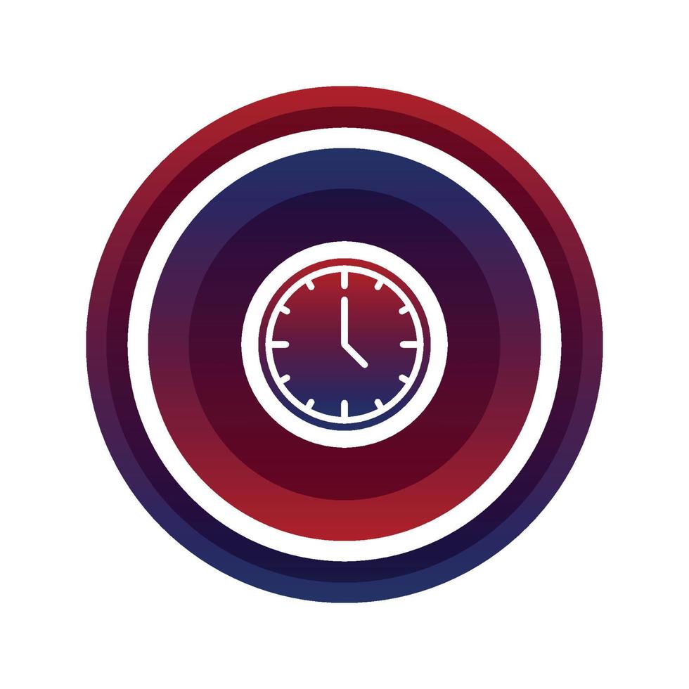 clock coin logo gradient design template icon element vector
