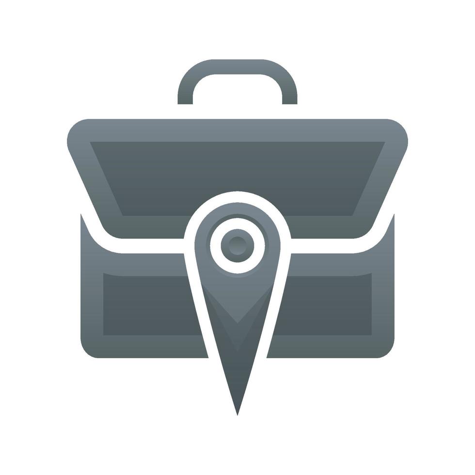 elemento de icono de plantilla de diseño de degradado de logotipo de ubicación de maleta vector