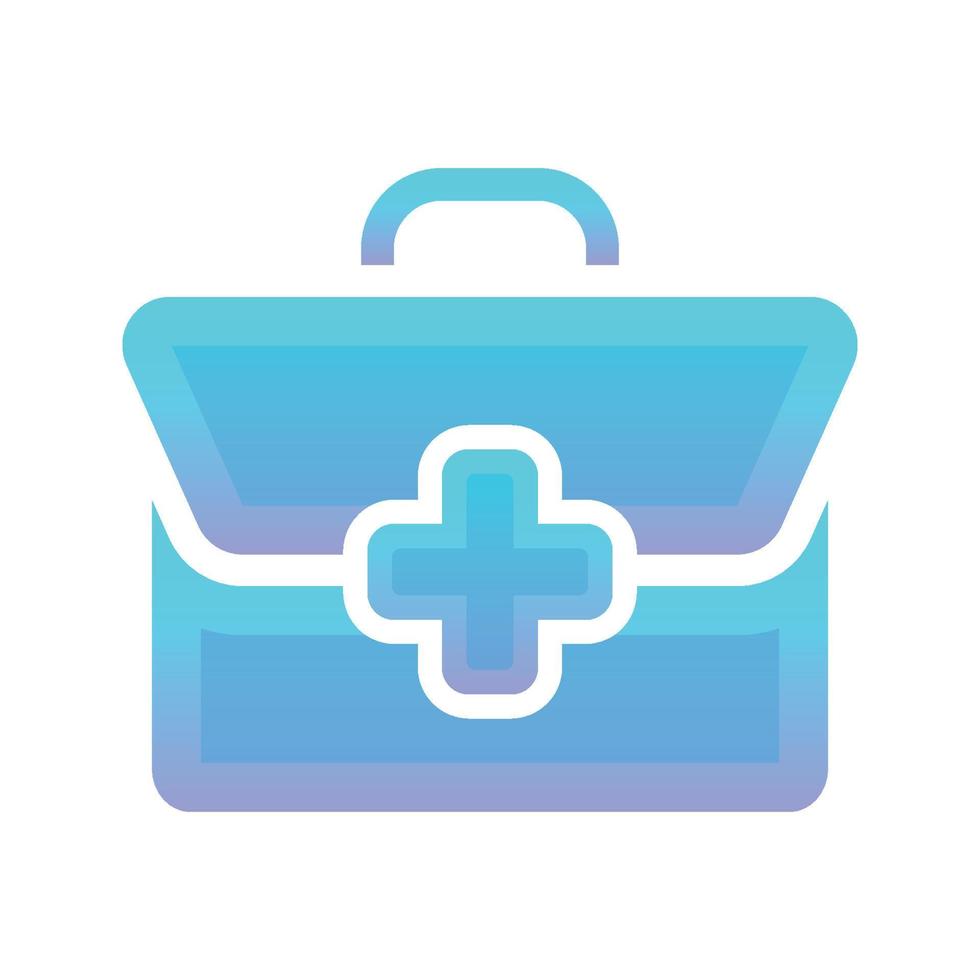 suitcase medical logo gradient design template icon element vector