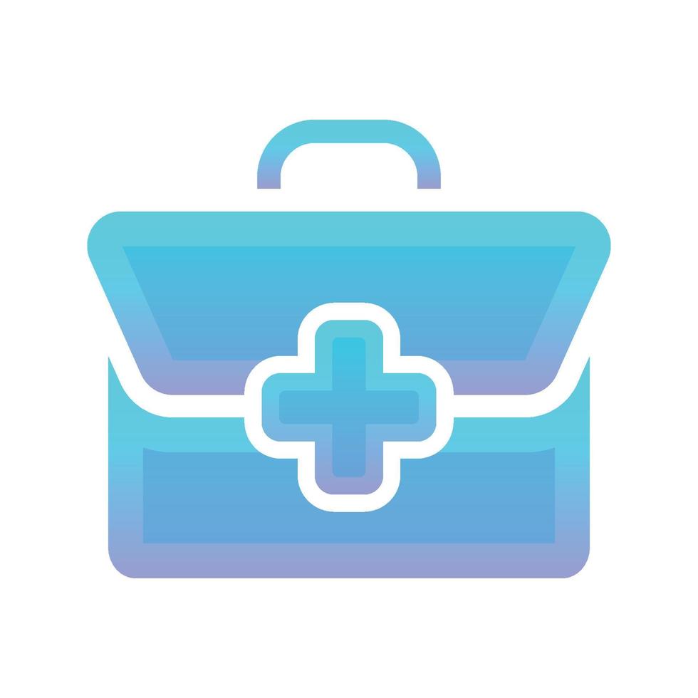 suitcase medical logo gradient design template icon element vector