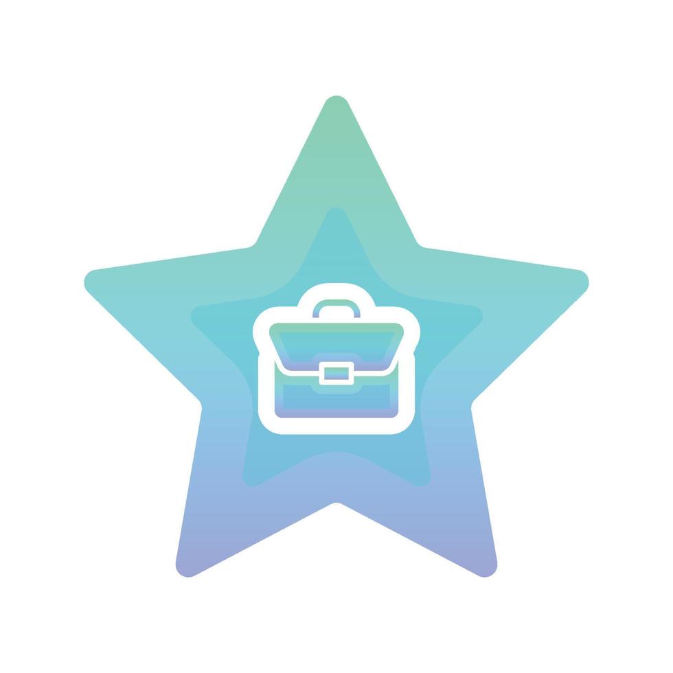 suitcase star logo gradient design template icon element vector