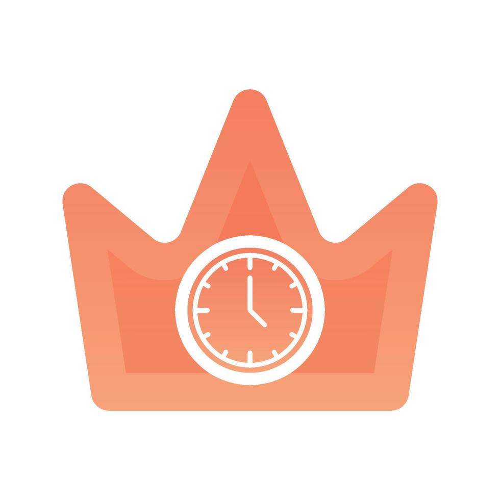 clock crown logo gradient design template icon element vector