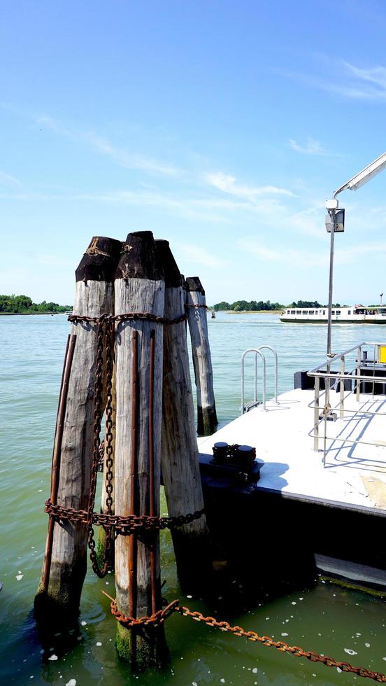 group of wood structure for pier photo