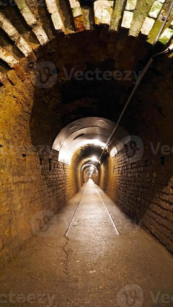 cave walkway in seegrotte gypsum mine photo