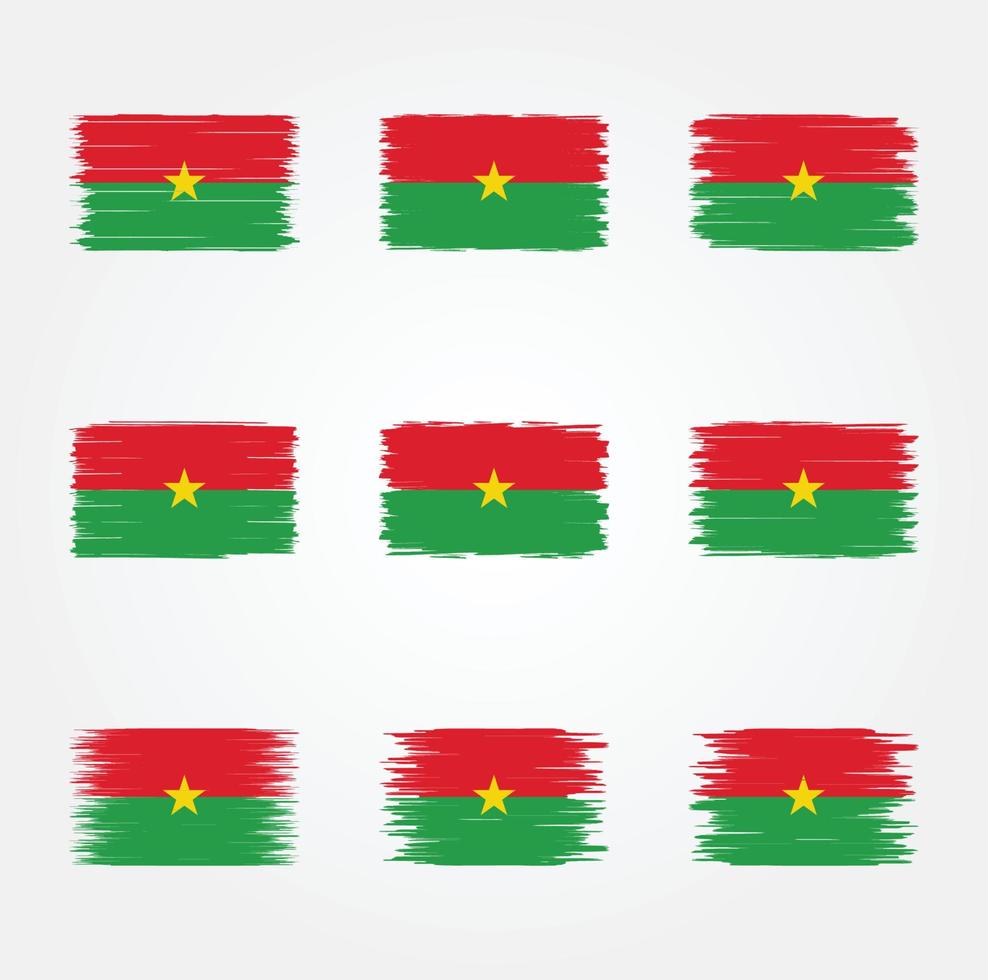 cepillo de bandera de burkina faso. bandera nacional vector