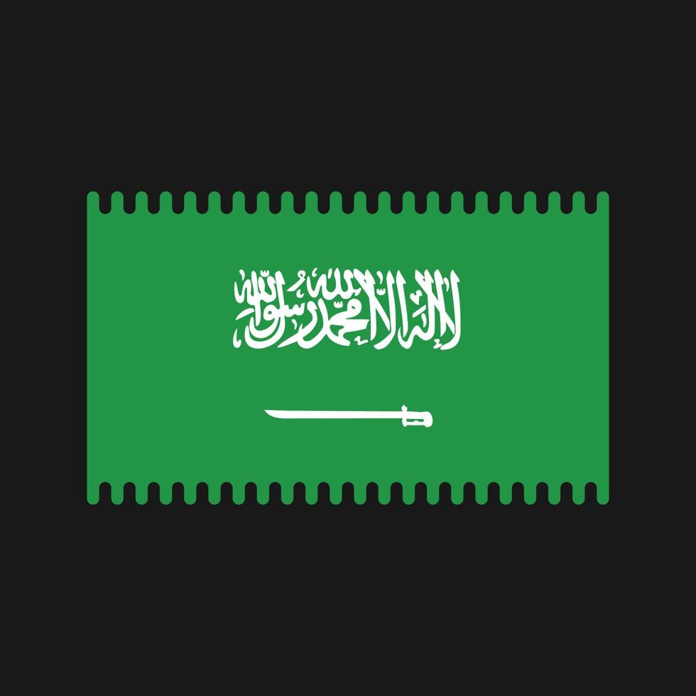 vector de bandera de arabia saudita. bandera nacional