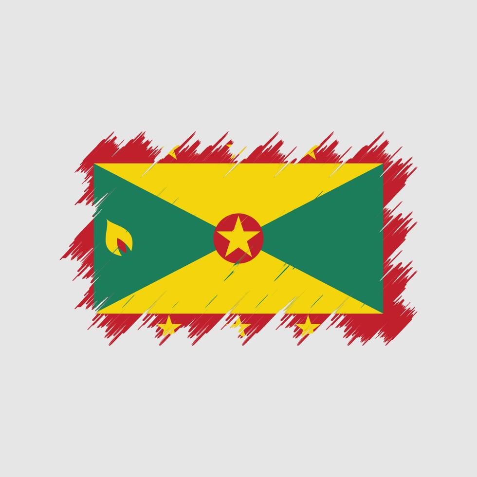 Grenada Flag Brush. National Flag vector