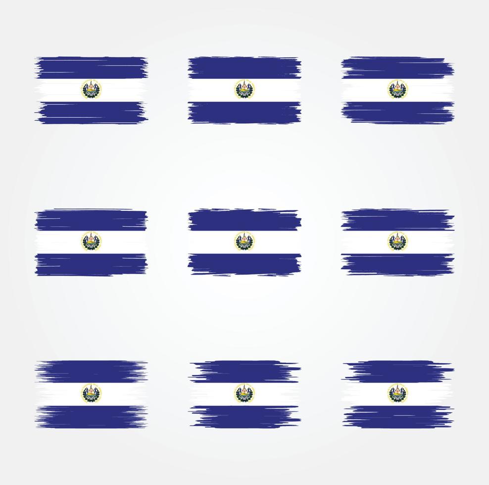 El Salvador Flag Brush. National Flag vector