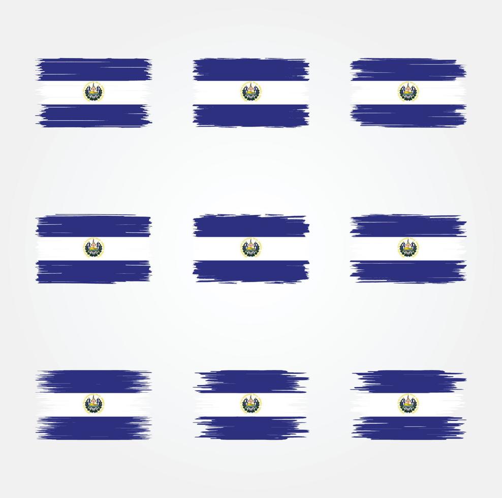 cepillo de la bandera de el salvador. bandera nacional vector