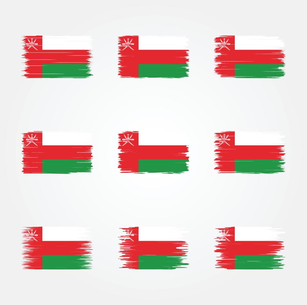 Oman Flag Brush. National Flag vector