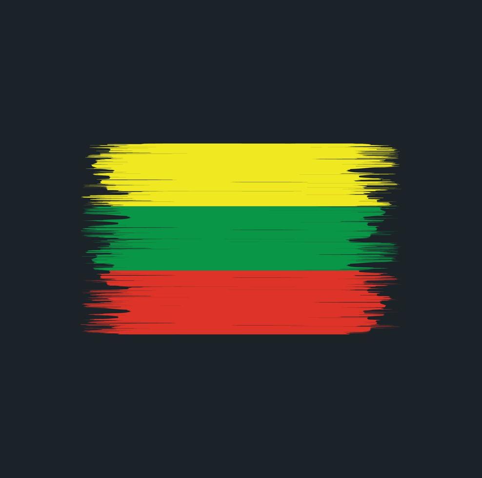 Lithuania Flag Brush. National Flag vector