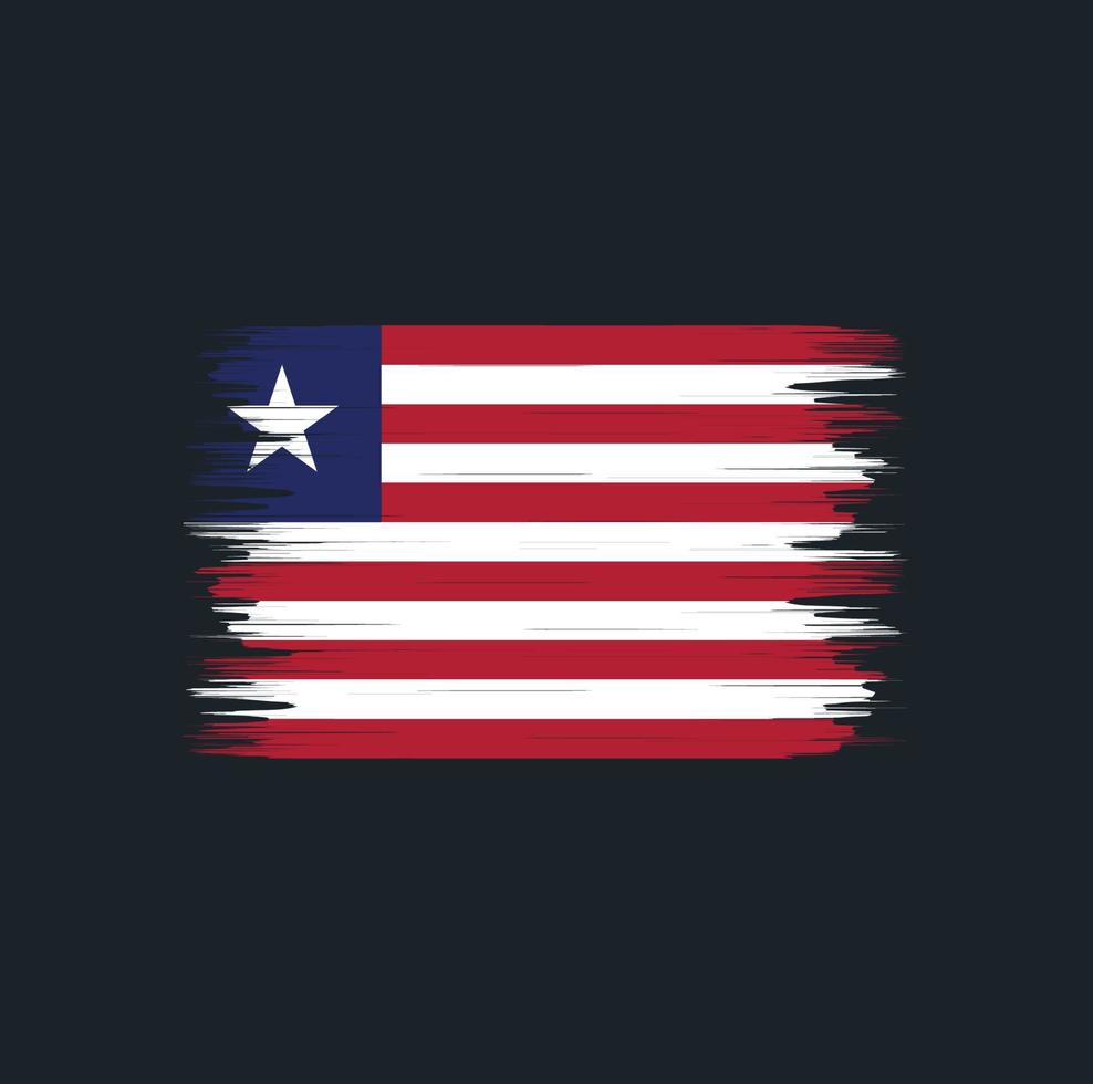 Liberia Flag Brush. National Flag vector