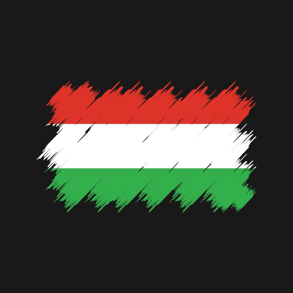 Hungary Flag Brush. National Flag vector