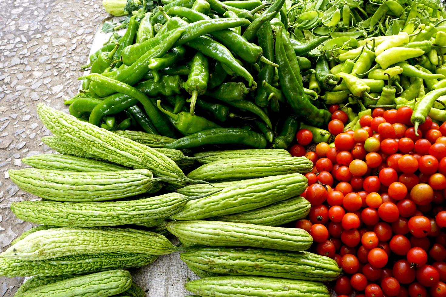 mixed vegetables in Farmer market photo