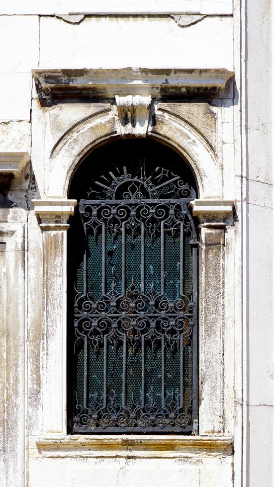 wrought iron ancient window detail photo