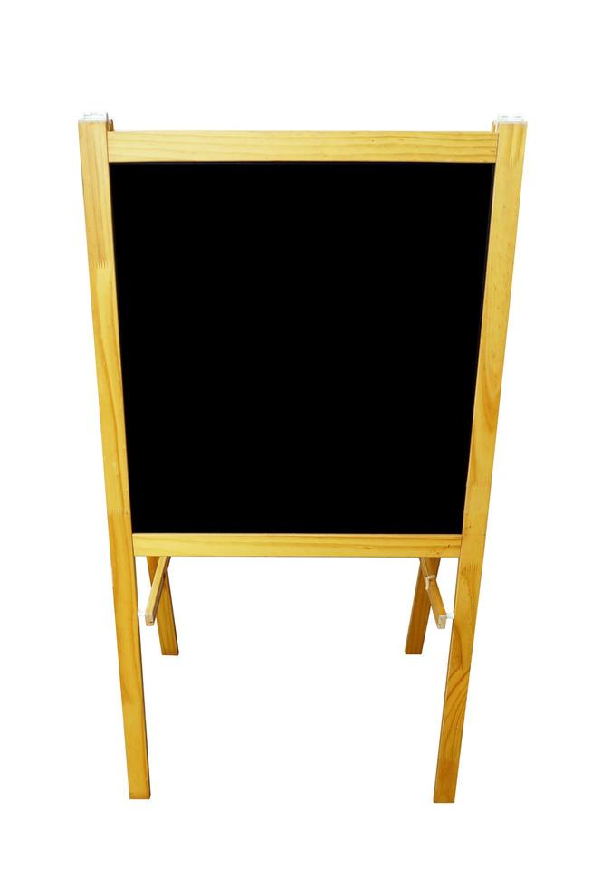 blank black board menu front  isolated photo