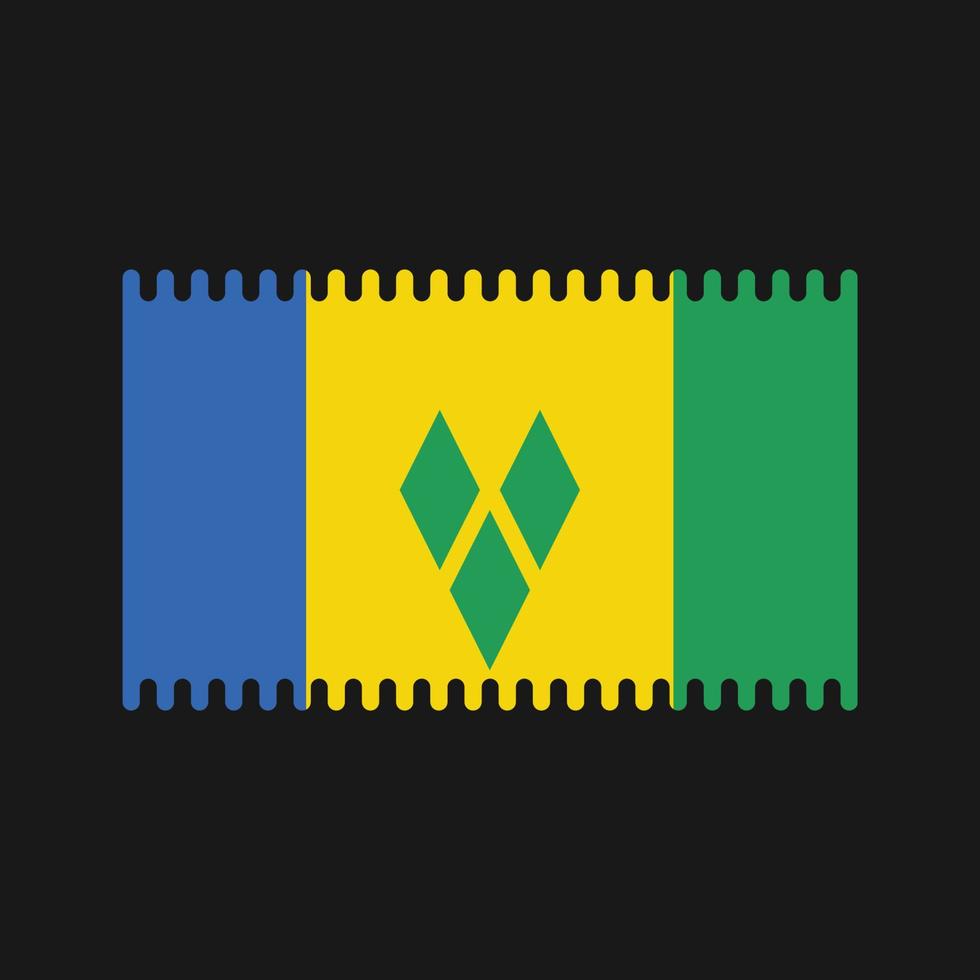 Saint Vincent and the Grenadines Flag Vector. National Flag vector