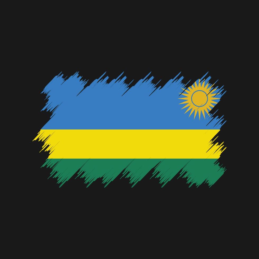 Rwanda Flag Brush. National Flag vector