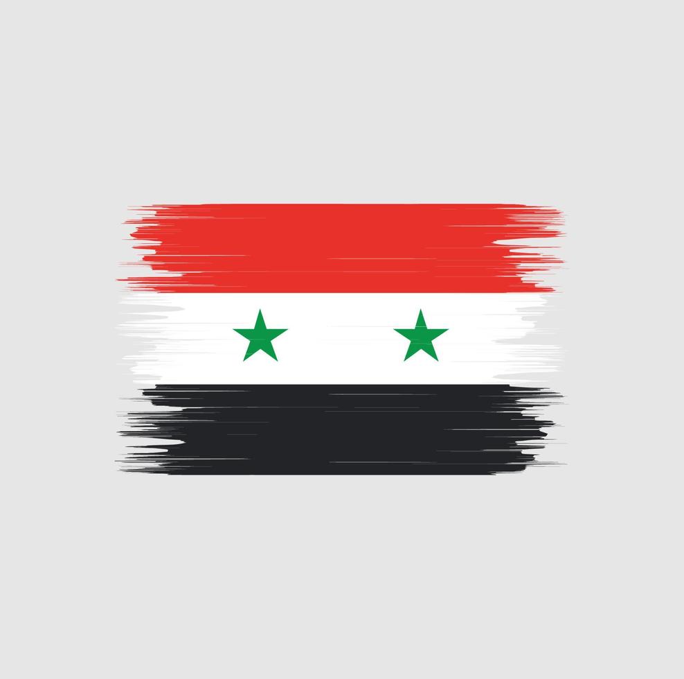 cepillo de bandera siria. bandera nacional vector