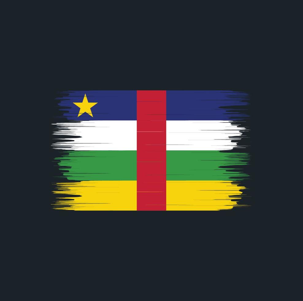 pincel de bandera centroafricana. bandera nacional vector