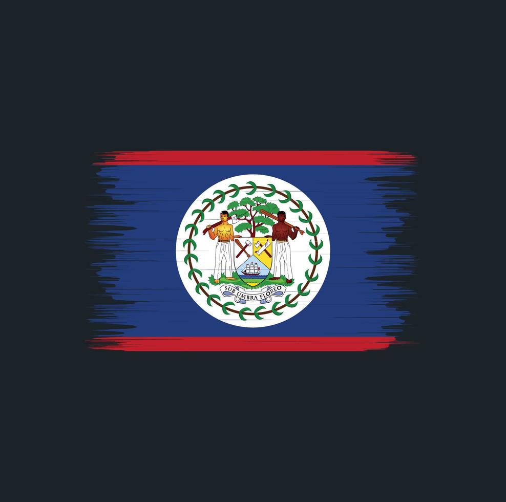 Belize Flag Brush. National Flag vector