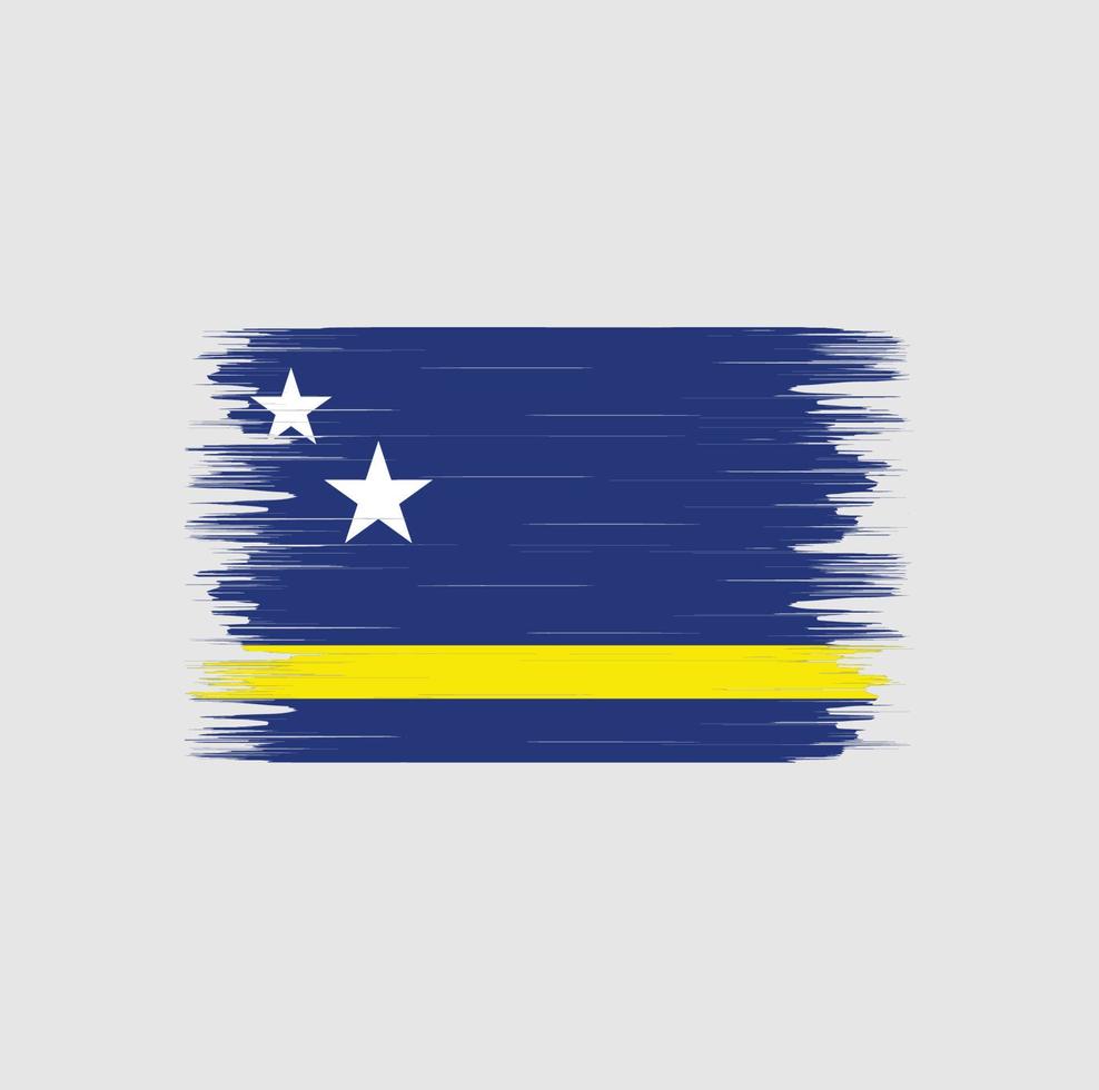 Curacao Flag Brush. National Flag vector