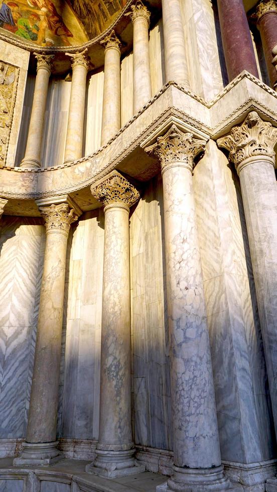 marble column of cathedral San macro photo