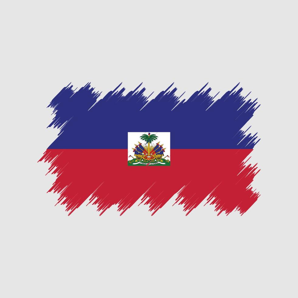 Haiti Flag Brush. National Flag vector