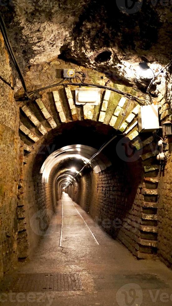 tunnel in seegrotte gypsum mine photo