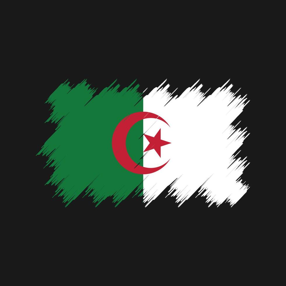 Algeria Flag Brush. National Flag vector