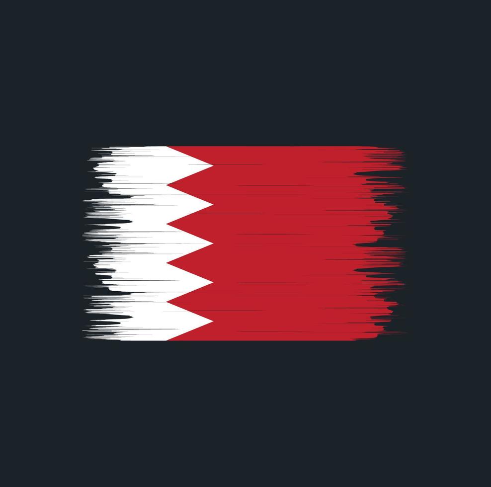 Bahrain Flag Brush. National Flag vector