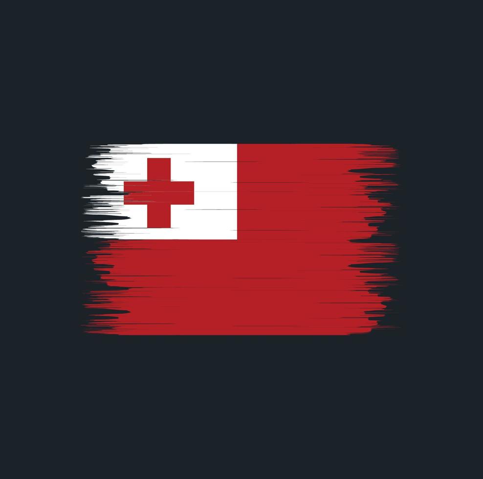 pincel de bandera de tonga. bandera nacional vector