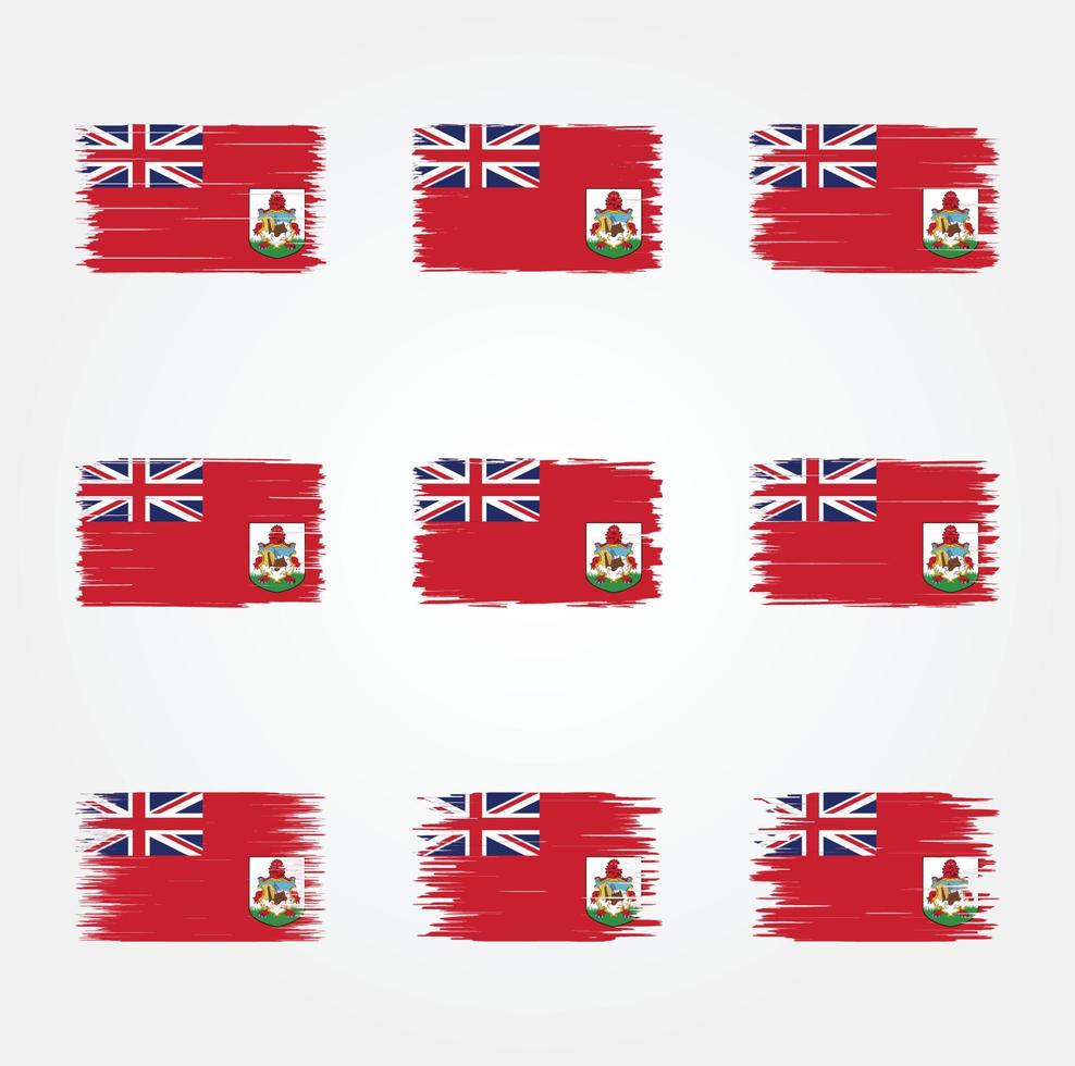 cepillo de bandera de Bermudas. bandera nacional vector