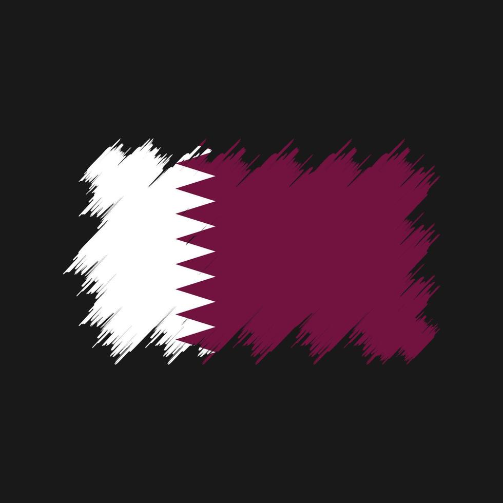 cepillo de la bandera de qatar. bandera nacional vector