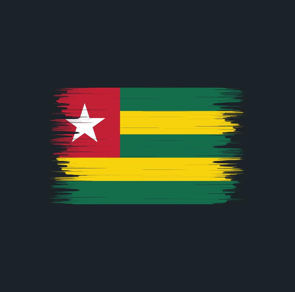 Togo Flag Brush. National Flag vector