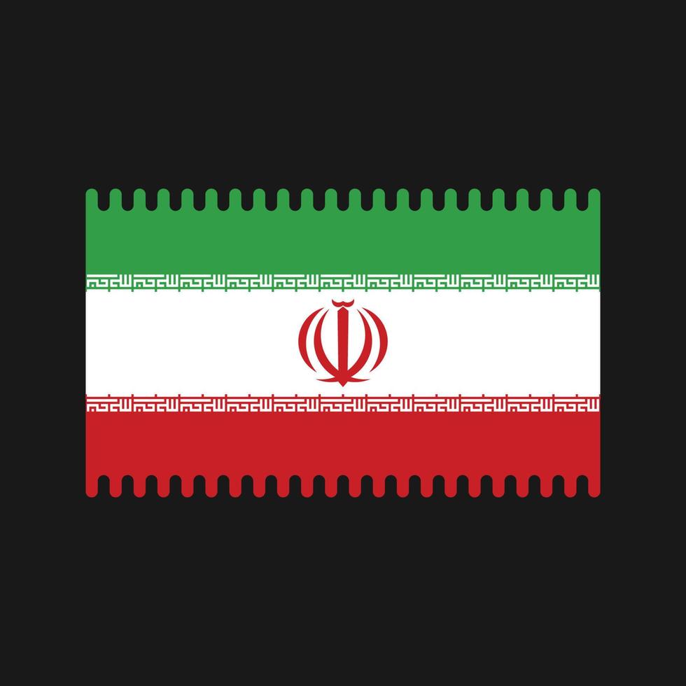 vector de la bandera de irán. bandera nacional