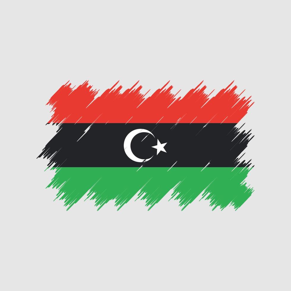 Libya Flag Brush. National Flag vector