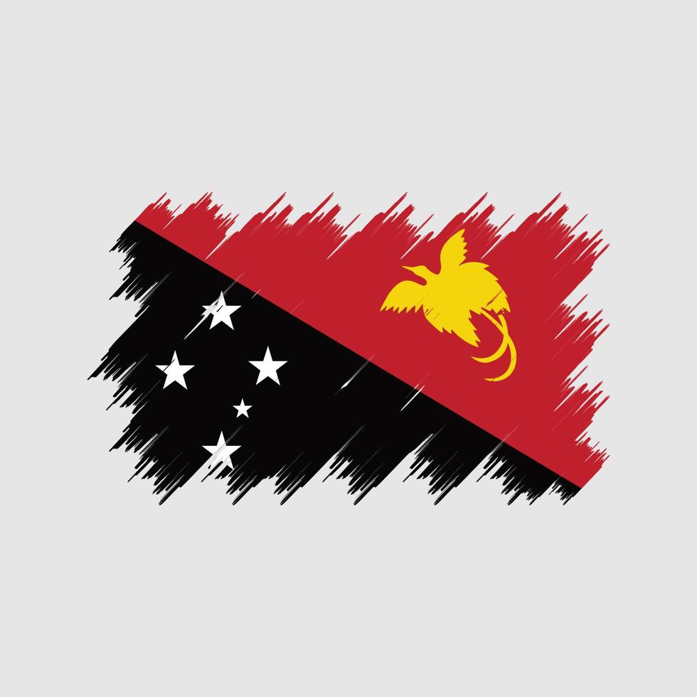 Papua New Guinea Flag Brush. National Flag vector