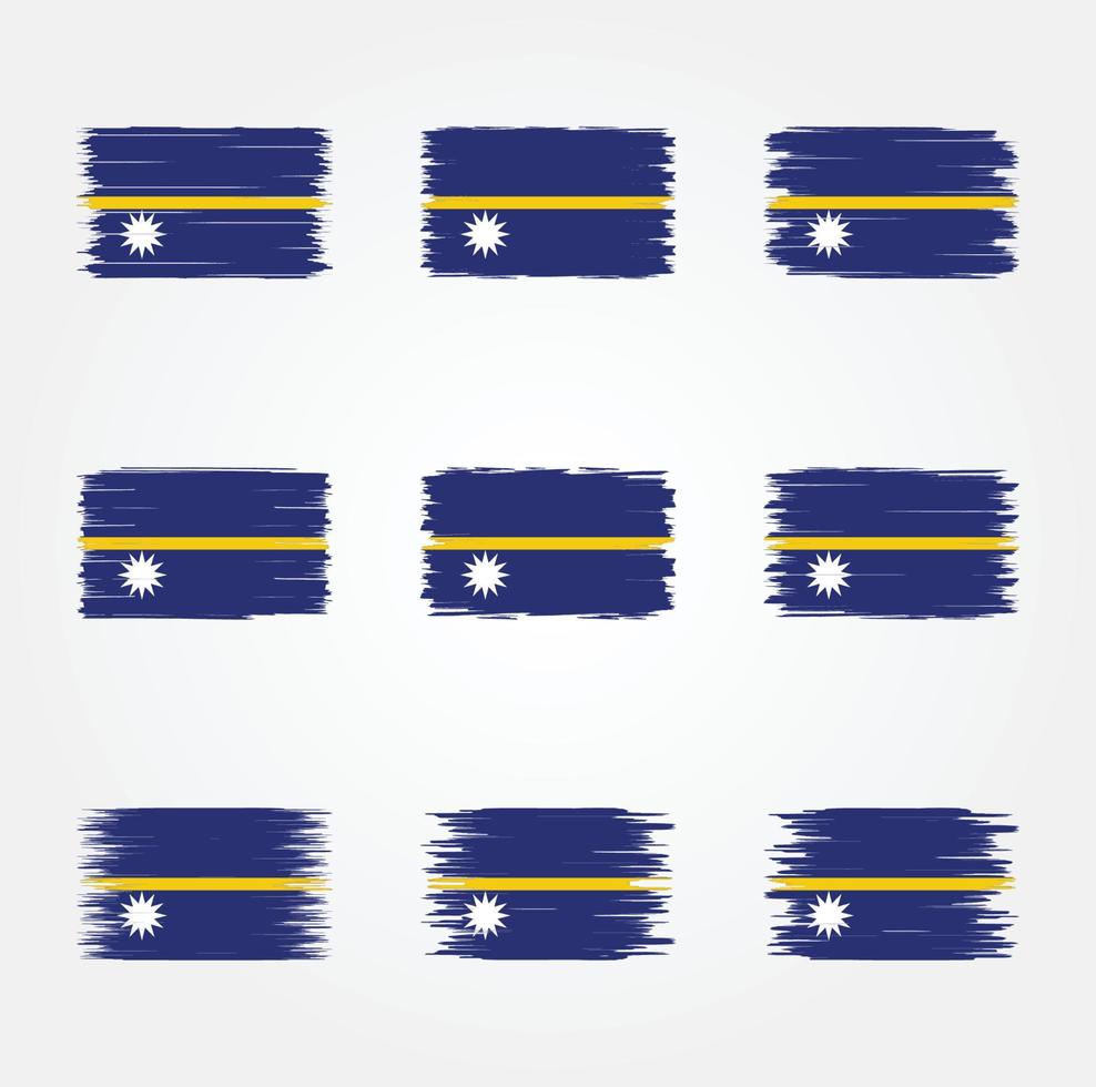 Nauru Flag Brush. National Flag vector