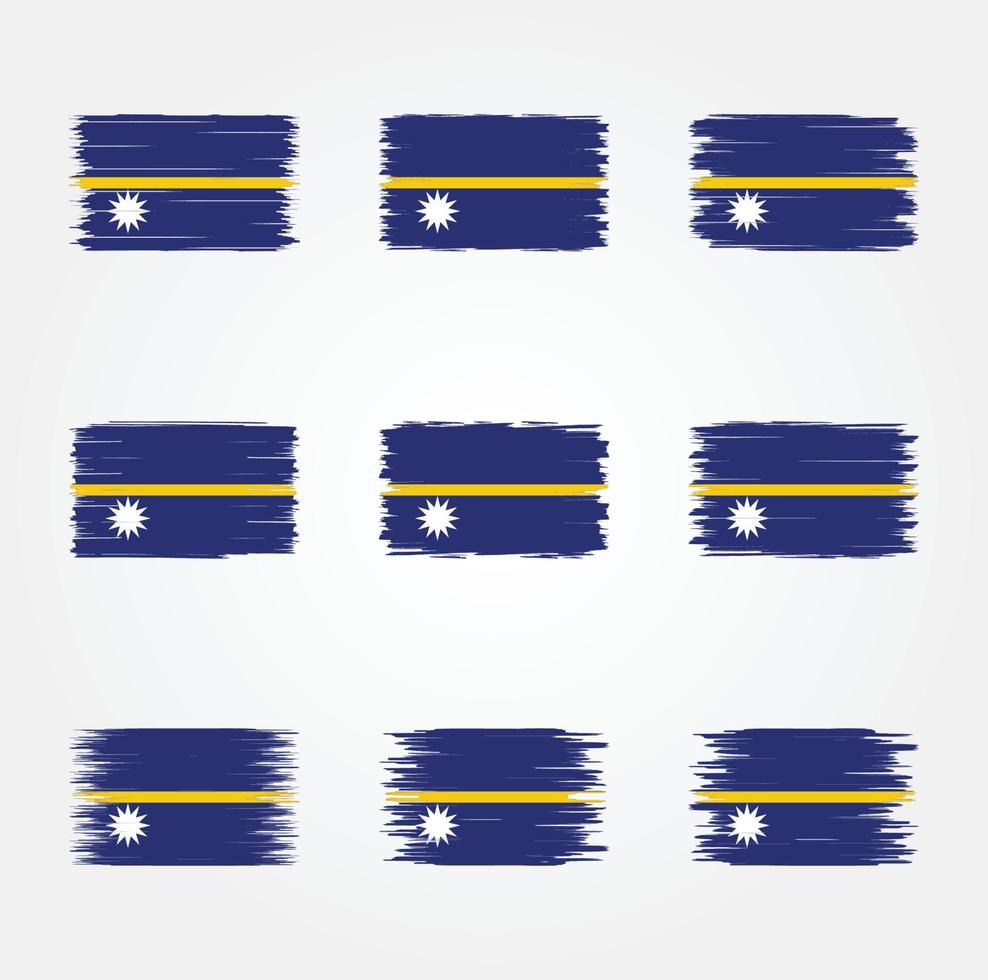 cepillo de la bandera de nauru. bandera nacional vector