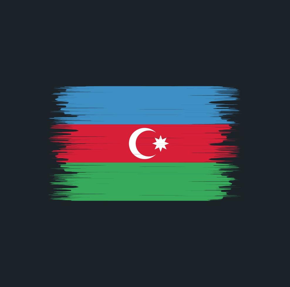 Azerbaijan Flag Brush. National Flag vector